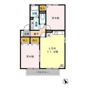 2LDK 間取り図
