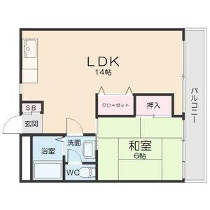 1LDK 間取り図