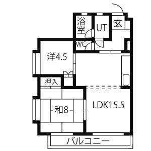 2LDK 間取り図
