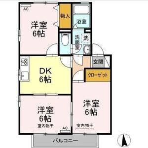 3DK 間取り図