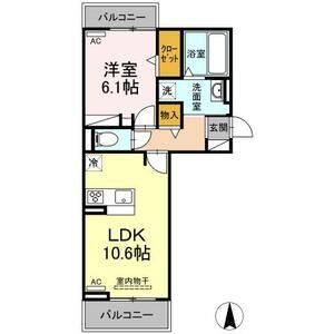1LDK 間取り図