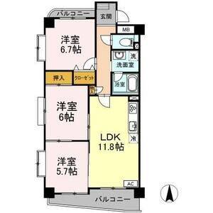 3LDK 間取り図