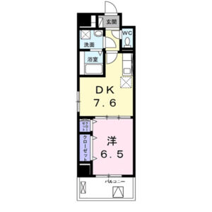1DK 間取り図