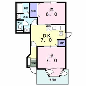 2DK 間取り図