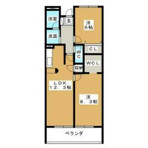 2LDK 間取り図