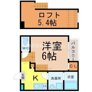 1K 間取り図