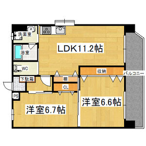 2LDK 間取り図