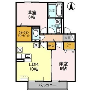 2LDK 間取り図