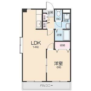 1LDK 間取り図