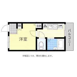 1K 間取り図