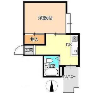 1DK 間取り図