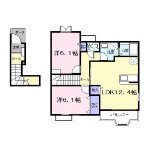 2LDK 間取り図