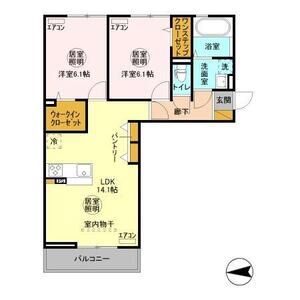 2LDK 間取り図