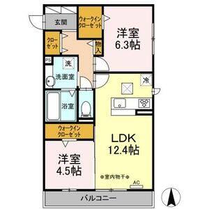 2LDK 間取り図