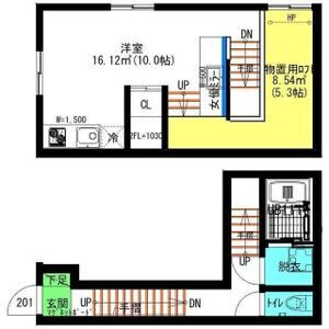 ワンルーム 間取り図