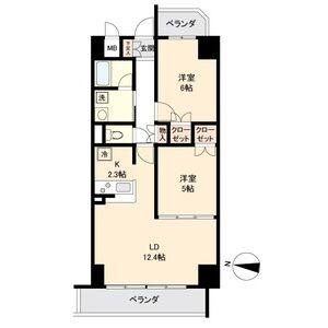 2LDK 間取り図