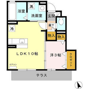 1LDK 間取り図