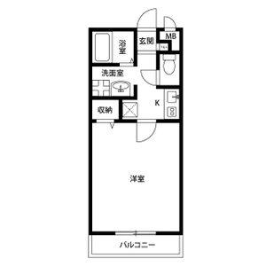 1K 間取り図
