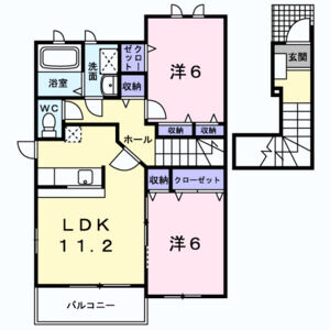 2LDK 間取り図