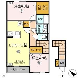 2LDK 間取り図