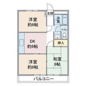 3DK 間取り図