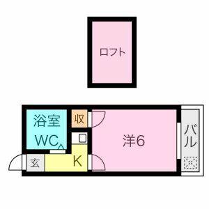1K 間取り図