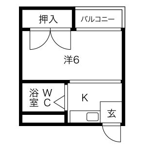 1K 間取り図