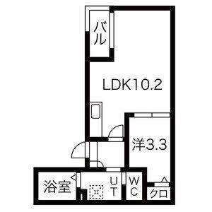 1LDK 間取り図