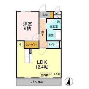 1LDK 間取り図