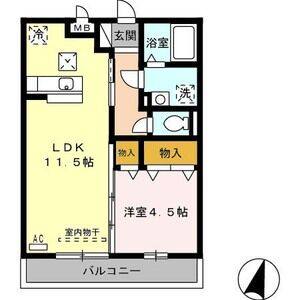 1LDK 間取り図