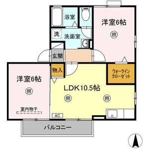 2LDK 間取り図