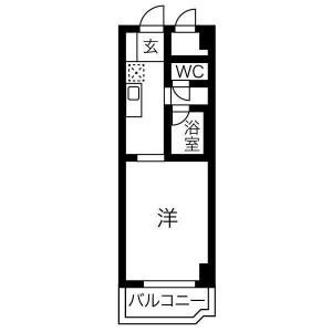 1K 間取り図