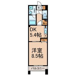 1DK 間取り図