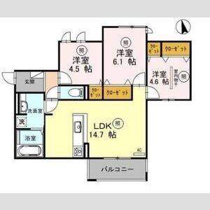 3LDK 間取り図