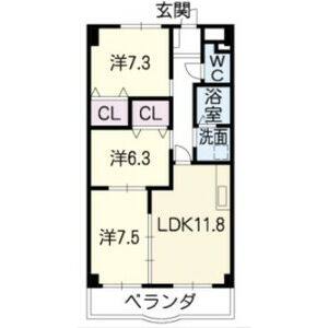 3LDK 間取り図