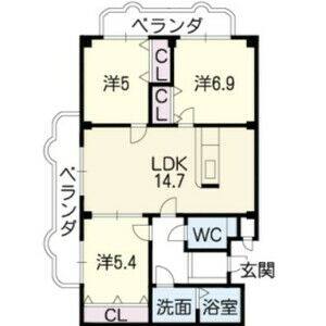 3LDK 間取り図