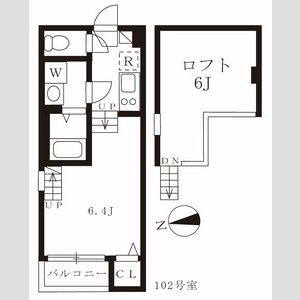 1K 間取り図