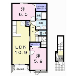 2LDK 間取り図