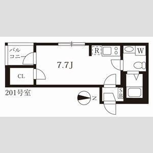 ワンルーム 間取り図