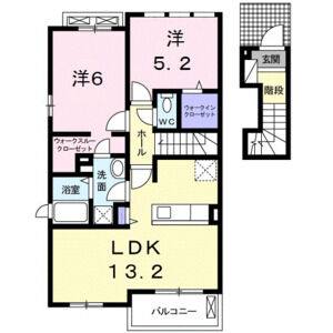 2LDK 間取り図