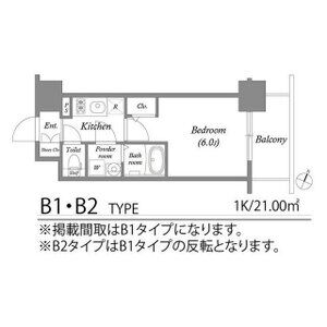 1K 間取り図