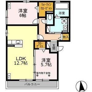 2LDK 間取り図