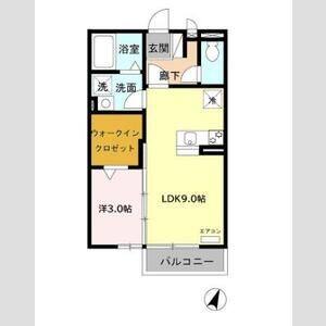 1LDK 間取り図