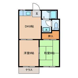 2DK 間取り図