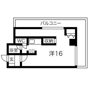 ワンルーム 間取り図