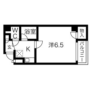 1K 間取り図