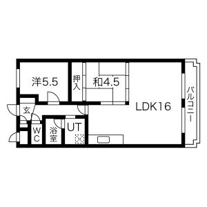 2LDK 間取り図