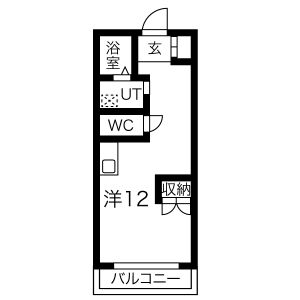 ワンルーム 間取り図