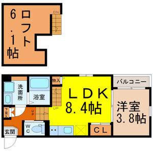 1K 間取り図
