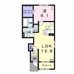 1LDK 間取り図